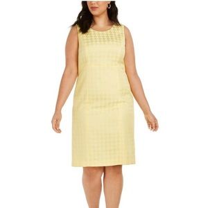 Kasper Womens Plus Dress Houndstooth Sleeveless